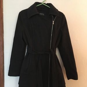 Charcoal Grey Guess size Large motorcycle zip coat